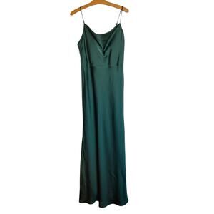 Emerald Satin Formal Dress